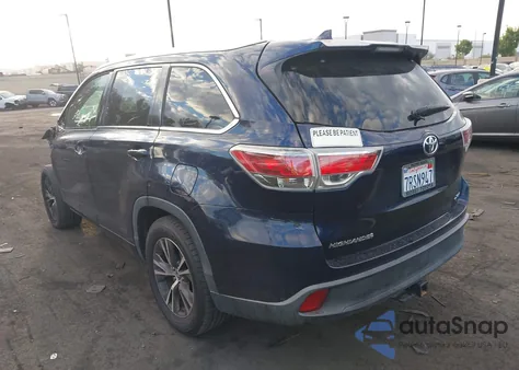 2016 Toyota Highlander Xle из США, поврежденный, VIN 5TDKKRFH1GS148654